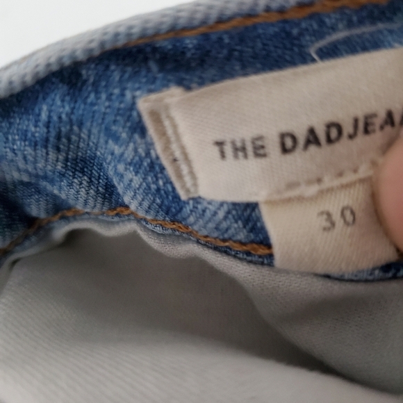 Madewell Dad Jean Jeans Size 30 Distressed Cotton Denim Slouchy Grunge Fall - Picture 14 of 16